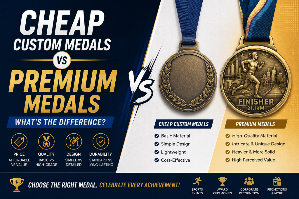 Cheap Custom Medals vs Premium Medals: What’s the Difference?