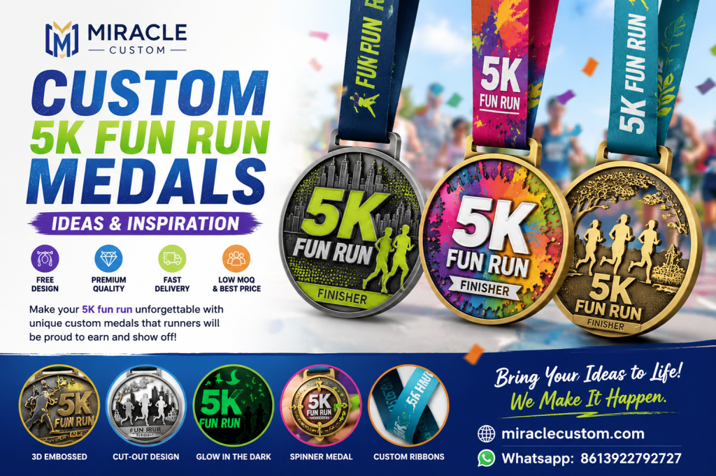 Custom 5K Fun Run Medals