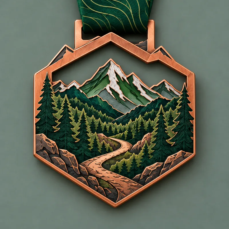 Beyond the Summit medal design — front view
