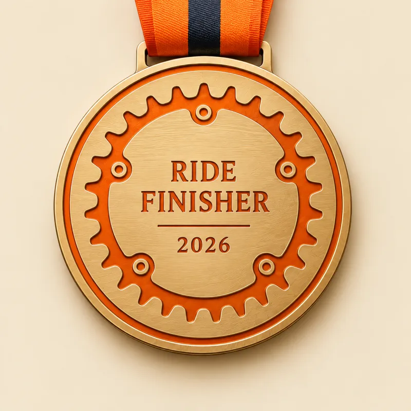 Chase the Sunrise medal design — back view