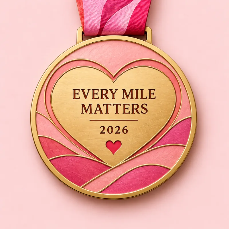 Miles with Heart medal design — back view
