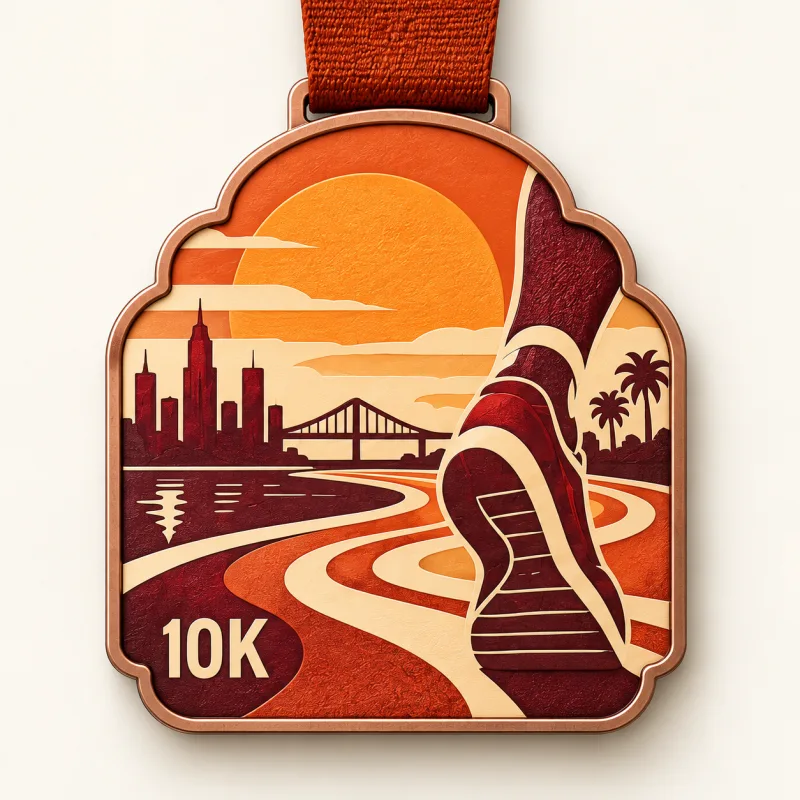 Sunday Run Club medal design — front view