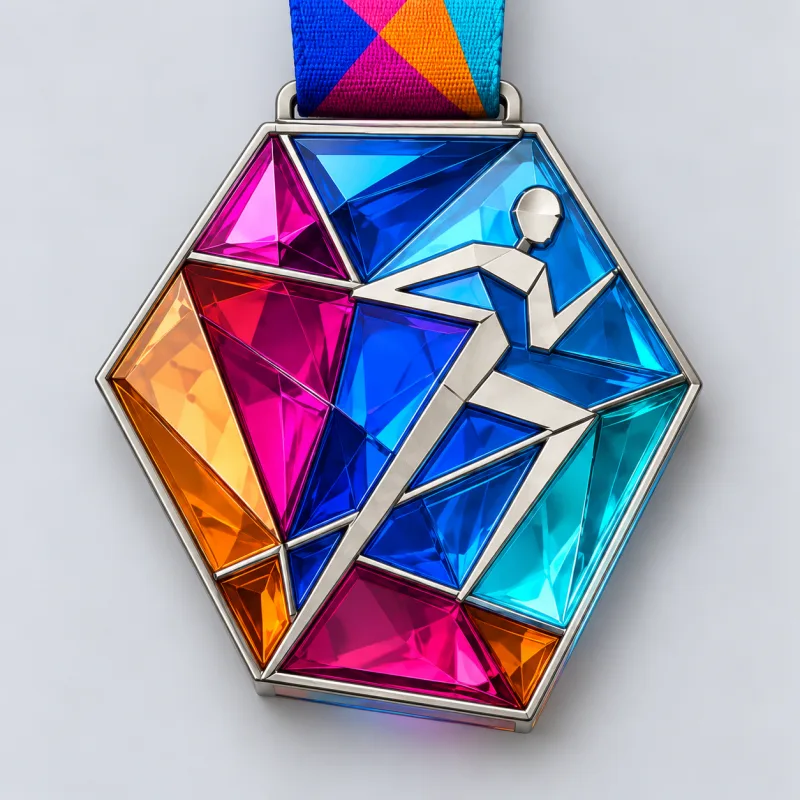 Prism Pace medal design — front view