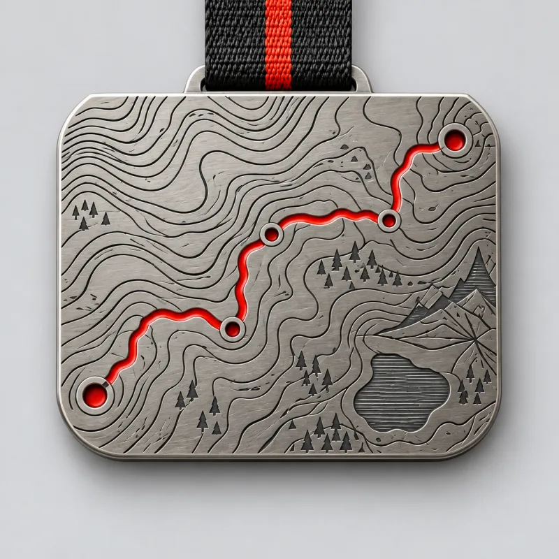 Contour Lines medal design — front view