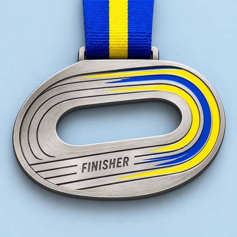 Track Velocity medal design — back view