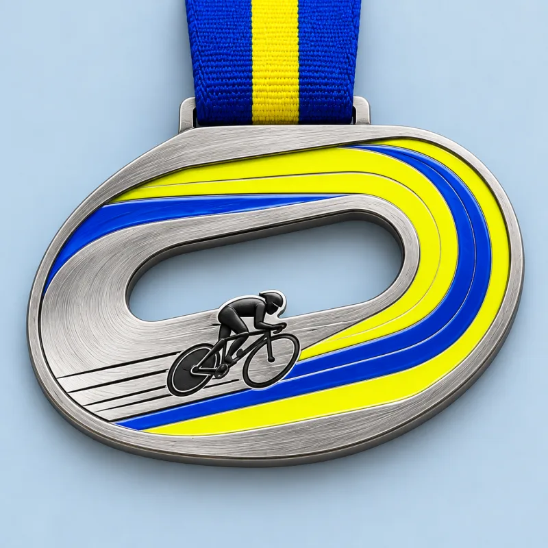 Track Velocity medal design — front view