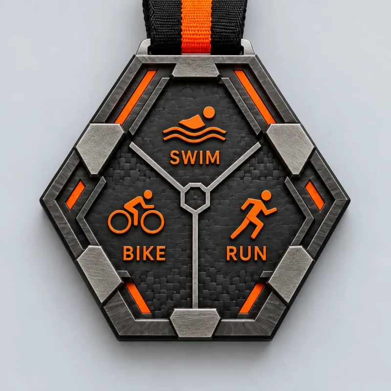 Carbon Circuit medal design — back view