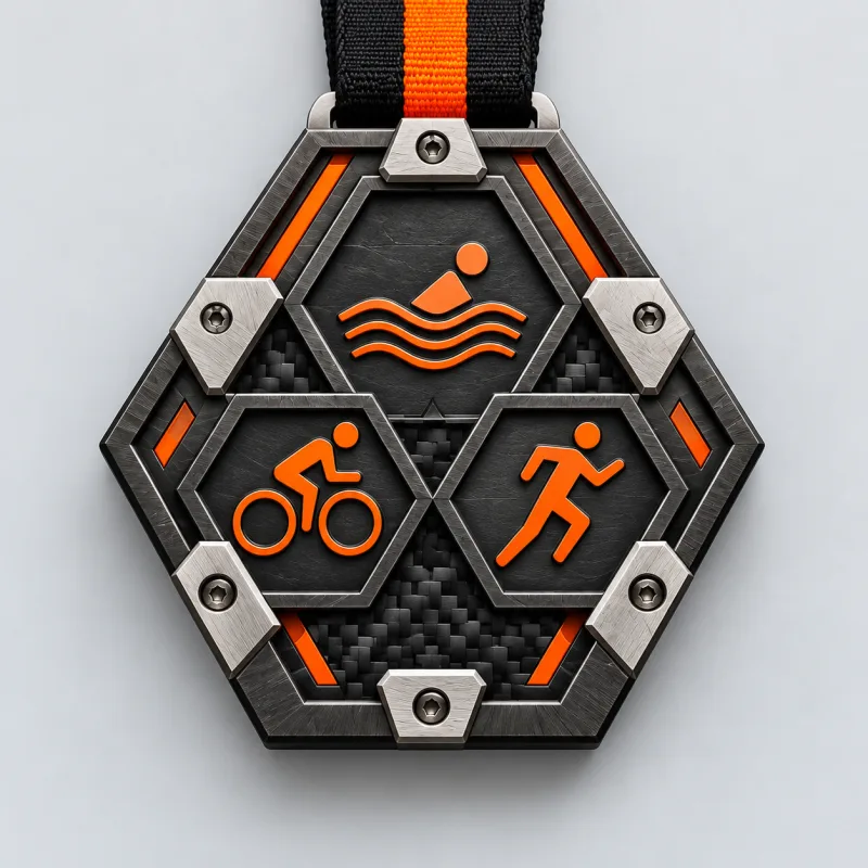 Carbon Circuit medal design — front view