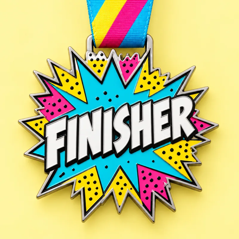 Pop Dash 5K medal design — back view