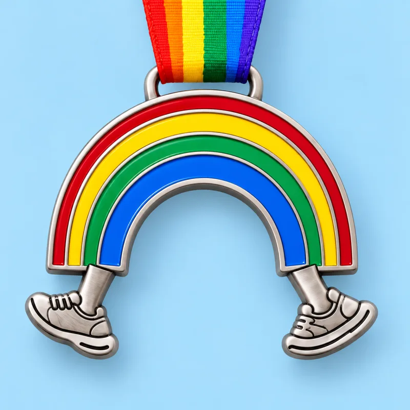 Rainbow Together medal design — back view