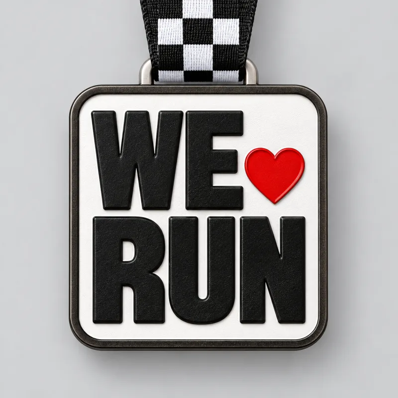 We Run Together medal design — front view
