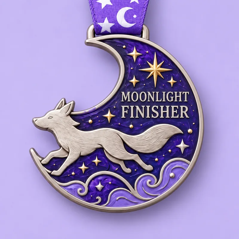 Moonlight Miles medal design — back view