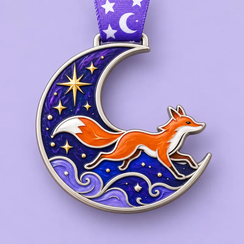 Moonlight Miles medal design — front view